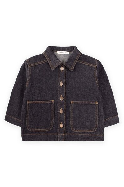 Cigit Koyu Yıkama Kot Ceket 2-7 Yaş Siyah