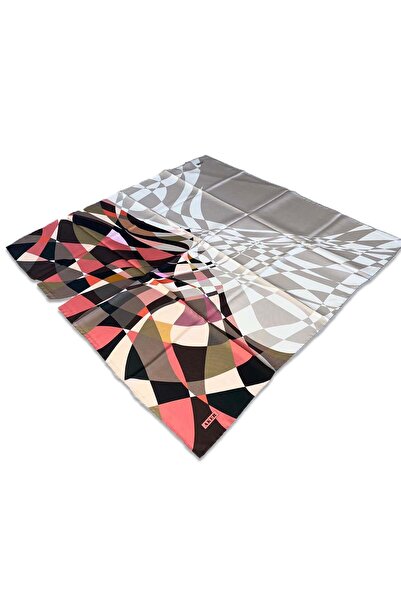 Aker Μαύρο μεταξωτό μαντήλι με γεωμετρικό σχέδιο 8550713-971