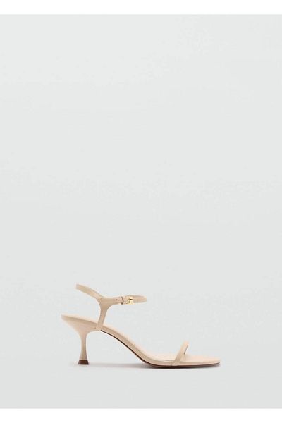 MANGO Woman Kitten Heel Strappy Sandals