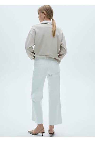 MANGO Woman Culotte Jean kalhoty Catherin s vysokým pasem