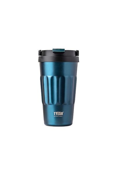 Tyeso Coffe Mug Vakumlu Paslanmaz Çelik Taşıma Kulplu 500 ml Mavi