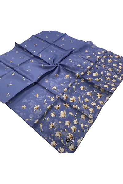 Vissona Μεταξωτό κασκόλ Tivil Indigo Flower Pattern 51776-31