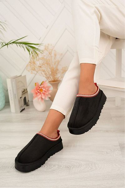 MODA MHS Palmiye Γυναικεία Suede Utra Mini μποτάκια με τριχωτό εσωτερικό καθημερινή άνεση