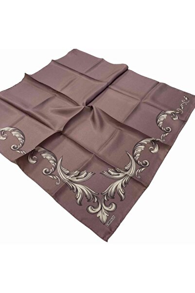 LAWILIA Eșarfă din mătase Tivil de culoare uni cu cadru vintage Dusty Rose 26...