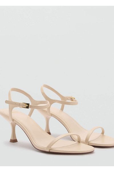 MANGO Woman Kitten Heel Strappy Sandals
