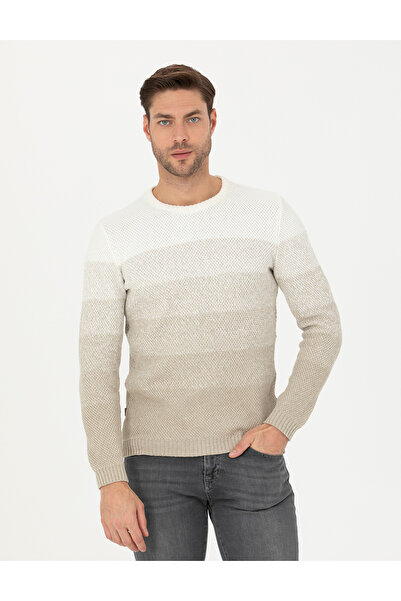 Pierre Cardin Kum Melange Slim Fit Crew Neck Sweater 50278085-Vr123