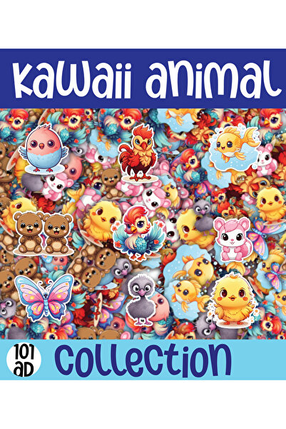 ca kay bu Kawaii set nalepnica sa morskim životinjama, 2 strane A4, 101 komad