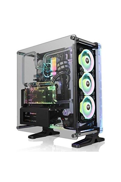 THERMALTAKE DistroCase 350P USB 3.2 RGB ATX Mid Tower Siyah Kasa