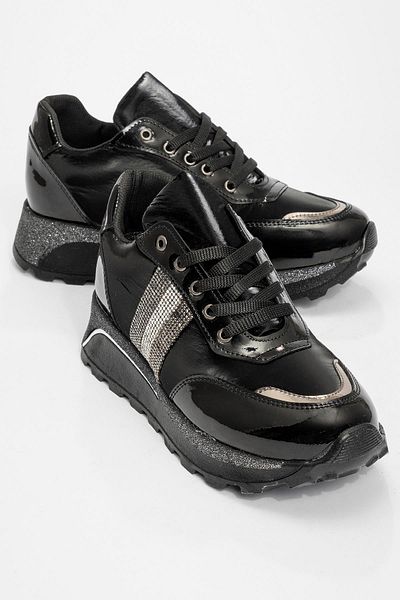Ccway Pantofi sport de damă Black Stone - cu șireturi
