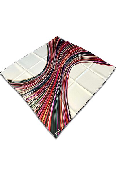 Aker وشاح حريري بنمط كارما وردي 8842713 - 912