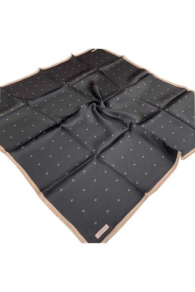 Armine Nostalgia Black Polka Dot Pattern Sura Silk Scarf 8259-01