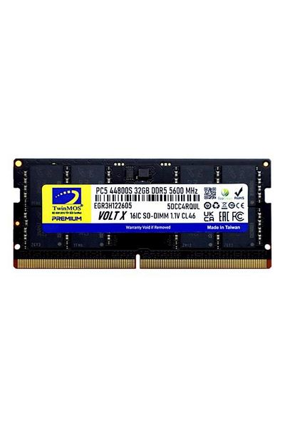 TwinMOS 32GB DDR5 5600MHZ NOTEBOOK RAM PREMIUM TMD532GB5600S46