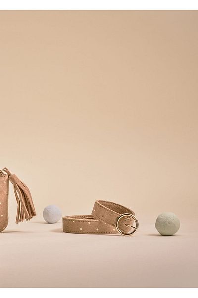 MANGO Kids Gepunkteter Ledergürtel