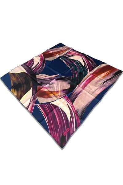 Pierre Cardin Eșarfă din mătase Tivil cu model mixt albastru marin 8385438-921