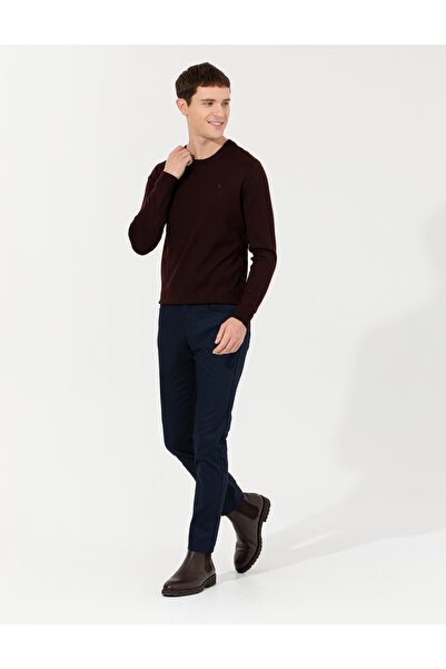 Pierre Cardin Lacivert Slim Fit Kanvas Pantolon 50264764-VR033