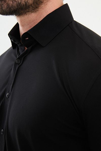 Mcr Straight Slim Fit Men's Shirt Black - 27023.24K