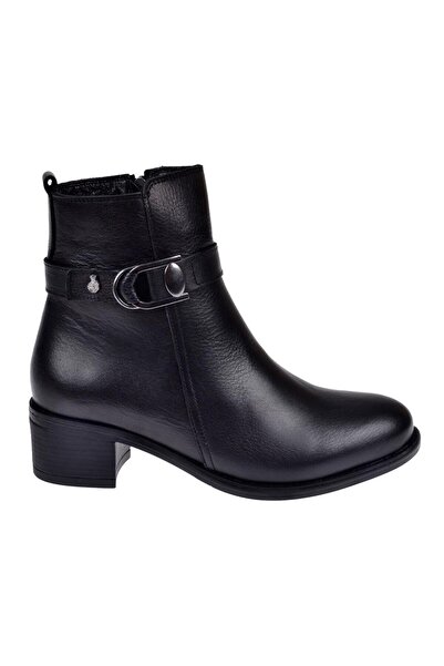 pullman Voyager Hakiki Deri Alçak Topuklu Kadın Bot VOY-9310 SİYAH