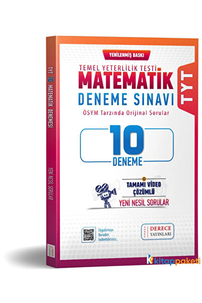 Derece Yayınları Drc Ayt Matematik 10 Lu Deneme