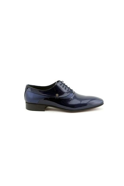 SEÇ KUNDURA 438-312 Men's Navy Blue Patent Leather Special Production Shoes