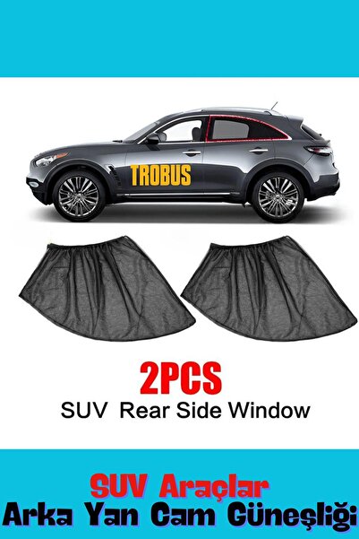TROBUS Tesla Model Y 2020 Ve Sonrası Electric SUV Uyumlu Yan Cam Güneşliği Ön veya Arka