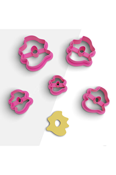 flament aşk Wavy Donut Polymer Clay Mold, Earring Mold, Jewelry Mold, Clay Cu...