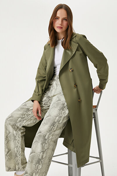 Ritnice Women's Light Seasonal Khaki Trench Coat