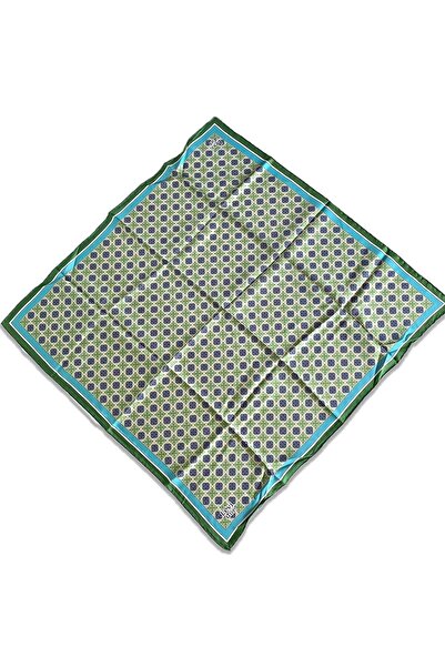 Levidor Eșarfă de mătase Tivil 35031 verde cu model mixt