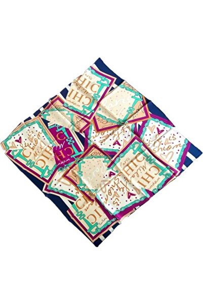 Pierre Cardin Μεταξωτό κασκόλ Sura 37121 Μπλε ναυτικό μεικτό σχέδιο