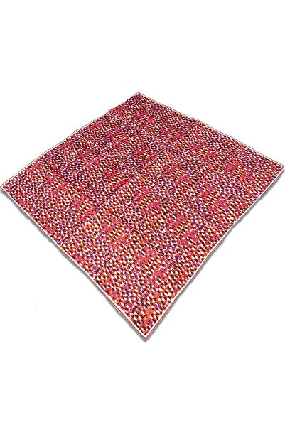 Silk Home Κόκκινο μωβ Μεταξωτό Φουλάρι Τιβιλ με Μικτό Σχέδιο 11426-244