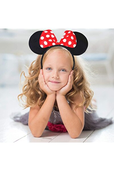 Generic Brand Crvena mašna Minnie Mouse kruna mišja kruna traka za glavu