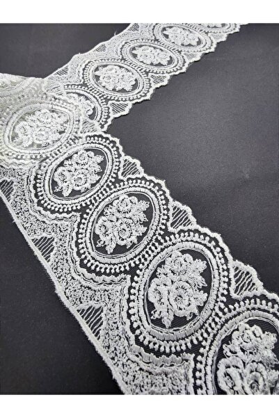 FASHİON DANTEL White Brimless Lace Guipure - 10 Cm, 2 m