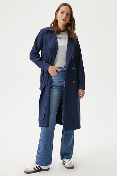 Ritnice Γυναικεία ελαφριά εποχιακή καμπαρντίνα Navy Blue