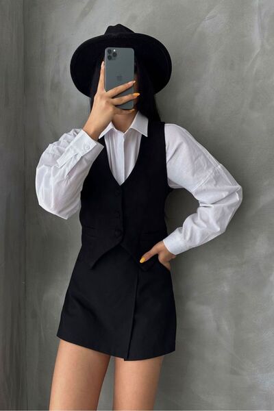 VERYMODA Γιλέκο από σουέτ - Μαύρο |   VMF1528