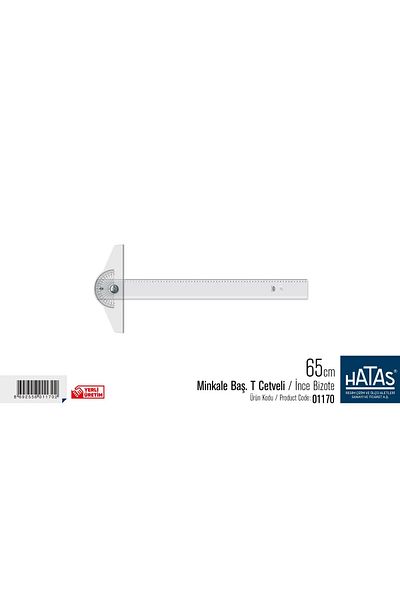 HATAS Minkale (OYNAR) Başlı Plastik T Cetveli 65cm / 01170