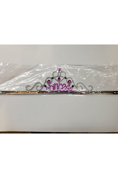 CEKAVE Silver Color Princess Written Party Crown 60 cm