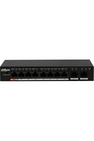 DAHUA 8Port 96W Full Poe Dh-Pfs3010-8Et-96 10/100 2X-Gigabit Unmanaged Switch