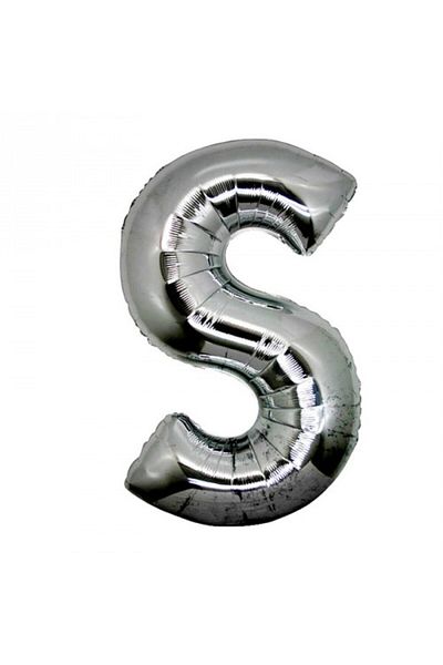 nuit dose S Letter Foil Bn Silver Color 40 Inch