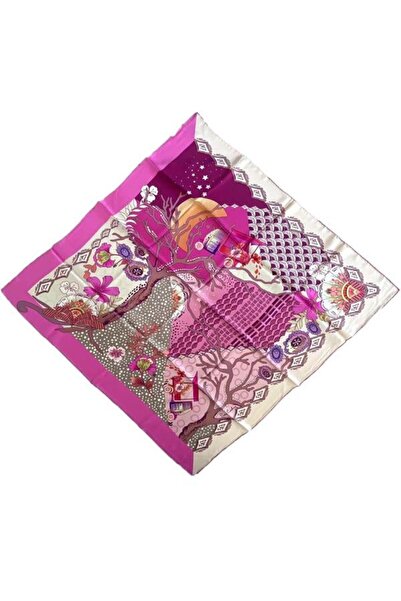 Pierre Cardin Μεταξωτό μαντήλι Sura 37088 Ροζ μεικτό σχέδιο