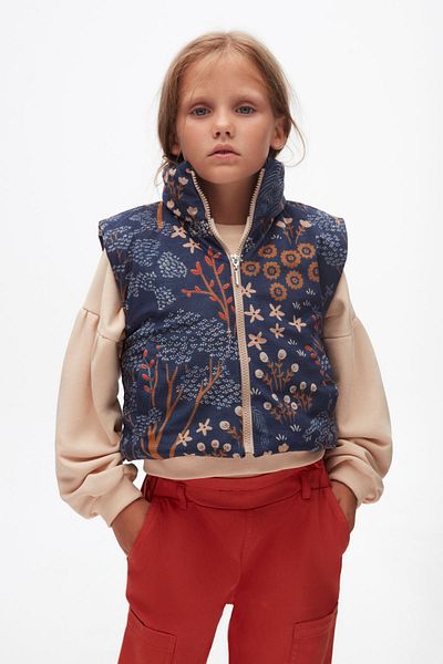 nk kids Подплатен елек от майолика за момиче, индиго, 37508
