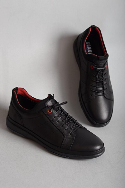 SEÇ KUNDURA KMC 0568 PANTOFI CASUAL BĂRBAȚI DIN PIELE AUTENTICĂ NEGRU