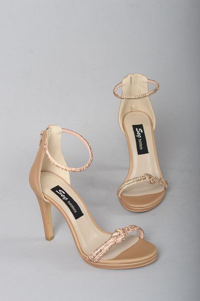 SEÇ KUNDURA Pantofi cu toc Rose Select 7841 Stone cu o singură bandă - 10,5 cm
