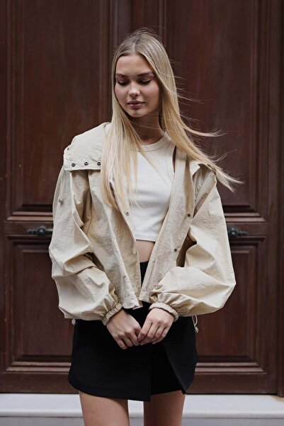 LOKADI سترة باراشوت نسائية بغطاء للرأس