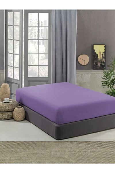 İMPERİALHOME Combed Cotton Fitted Sheet 100% Cotton Single Double King Size