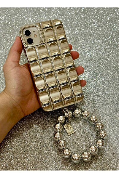 HYPERSOFT Iphone 11 (6.1 inç) Uyumlu Bileklik Charm Aksesuarlı Parlak Nikelaj...