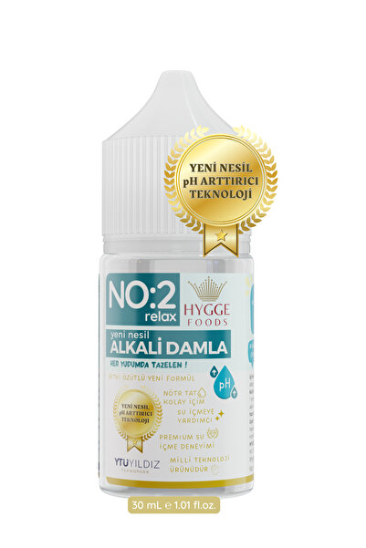 Hyggefoods Yeni Nesil Alkali Damla No:2 Relax Yüksek Antioksidanlı Ph Arttırıcı Su Içmeye Yardımcı