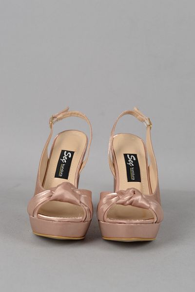 SEÇ KUNDURA Seç 1029 Pantofi de seară cu toc cu platformă nud - 12 cm