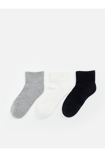 LC Waikiki LCW DREAM Women's Plain Booties Socks 3 Pack