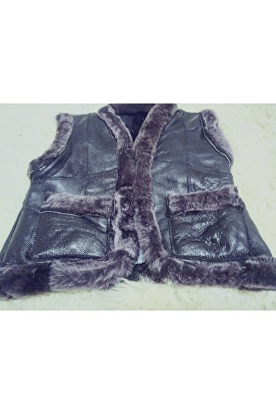 hoaryage Детски кожен елек SKIN, ушит от естествена агнешка кожа