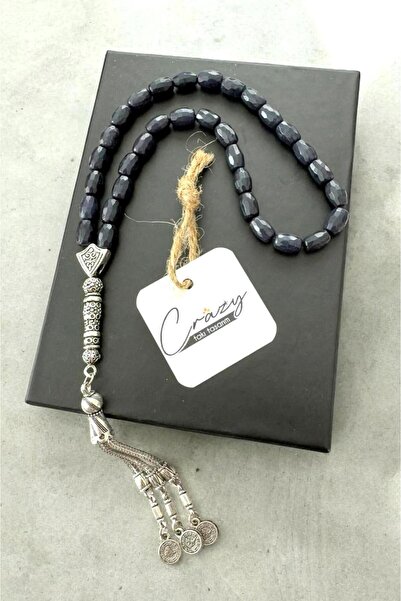 CRAZY TAKI TASARIM مسبحة باللون الأرجواني الطبيعي مكونة من 33 قطعة