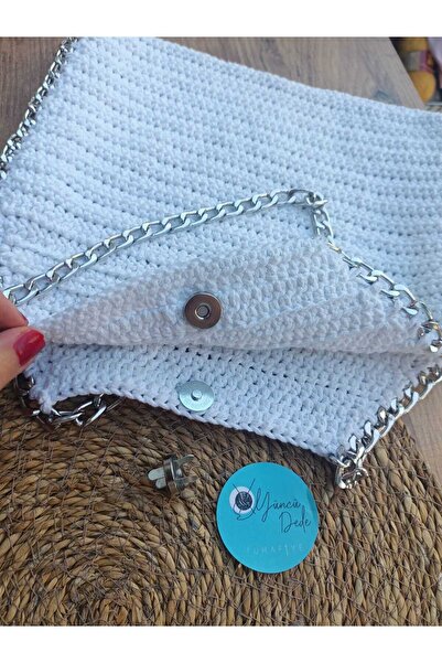 Yüncü Dede Snap-On Bag Magnet (Yellow and Silver) for Mesh Bag Paper String Bag Macrame Bags